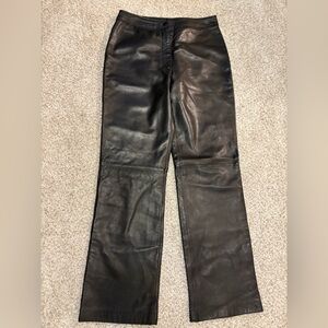 Classiques Entier Leather Pants in Black, Size 8